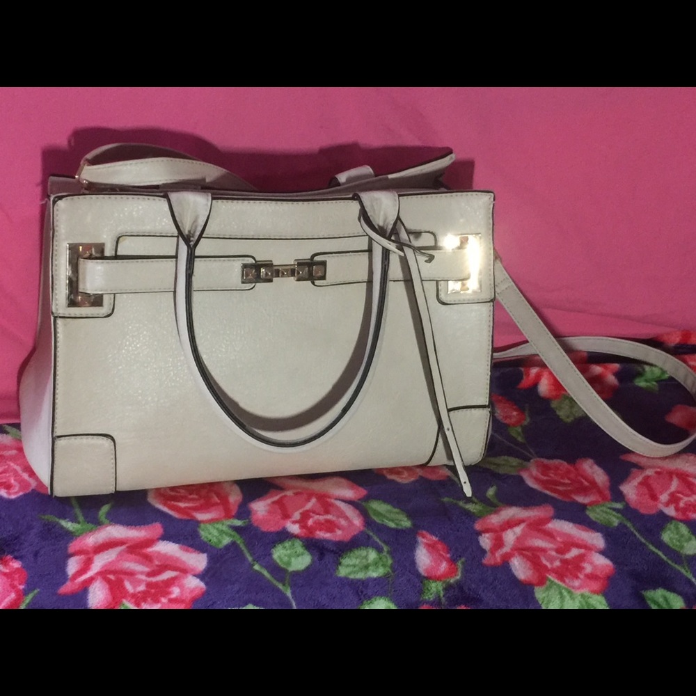 Beige Crossbody Handbag